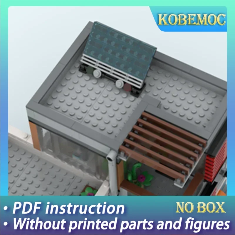 

Moc строительные блоки модульный вид на улицу чайный бар домашние технические кирпичи DIY сборка строительные игрушки для детей праздничные подарки