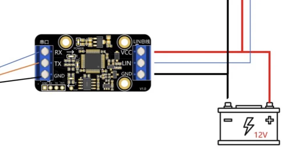 TTL serial port to LIN bus/LIN module/auto bus/LIN communication debugging/LIN to TTL serial port