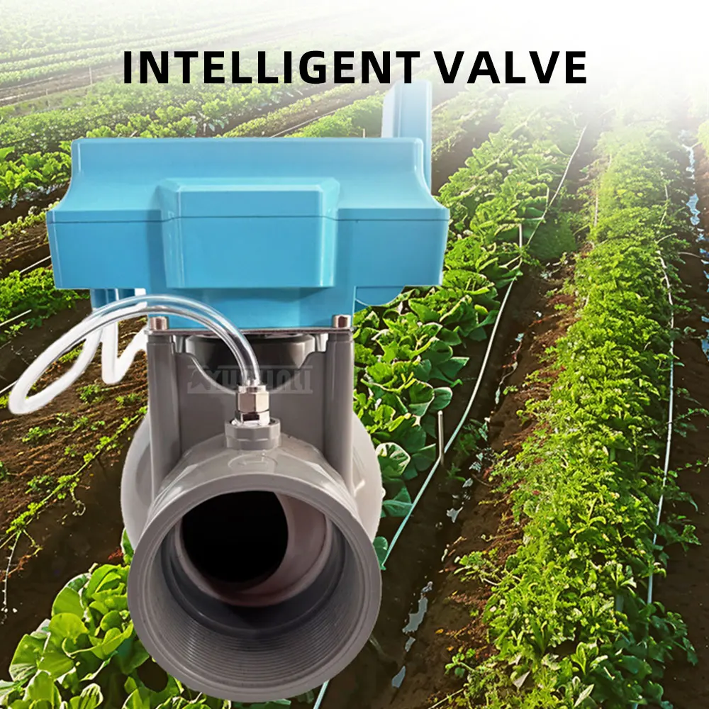 Irrigation Ball Valve, Smart Agriculture Irrigation, 4G Wireless Remote Control, Solar-Powered Smart Electric Three-Way Water