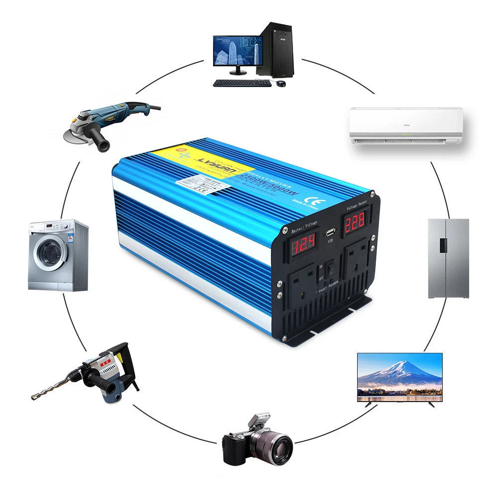 2026 Lvyuan Pure Sine Wave Inverter 5KW 5000W Power Supply DC 12V Inverter 220V Car Power Inverter Voltage Transformer Converter view 2