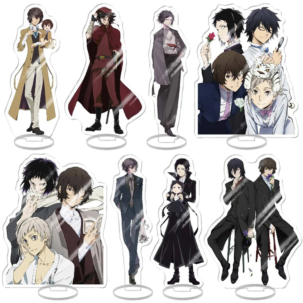 

Bungo Stray Dogs Anime Acrylic Stand Model Figures Dazai Osamu Nakahara Chuuya Ryunosuke Akutagawa Model Plate Collection Gifts