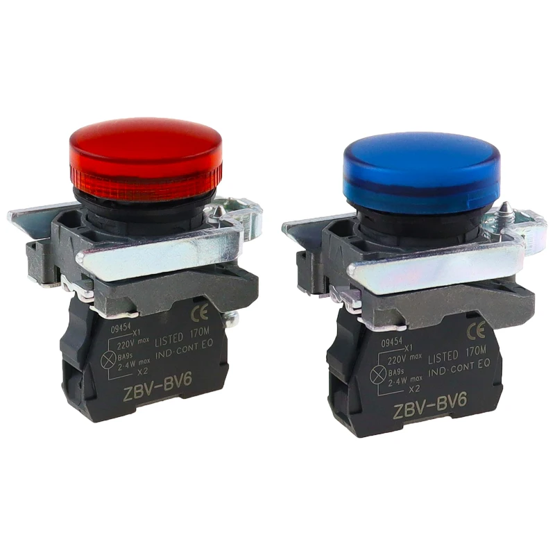 LED Signal Button Indicator XB4-BVB3 BVB4 BVB1 BVM5 BVM6 24V 230V