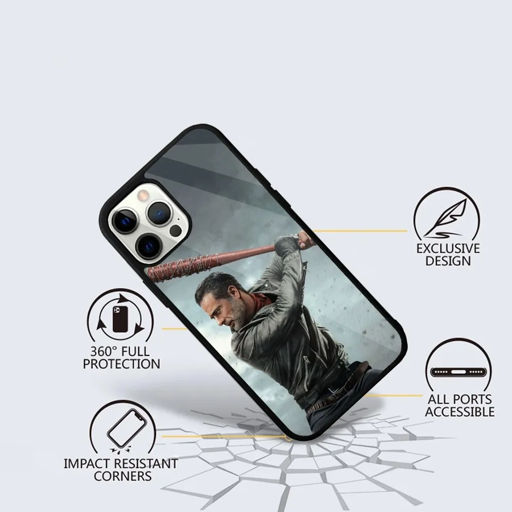 Negan The W-Walking D-Dead Phone Case For iPhone 15,14,13,12,11,Plus,Pro,Max Mini Magsafe Magnetic Wireless Charging