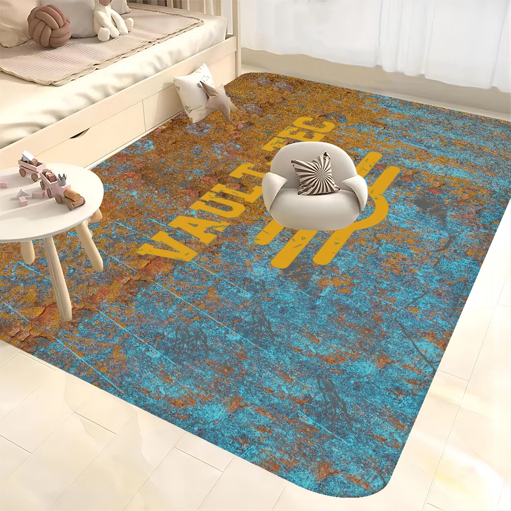 Games Vault Tec logo Bathroom Mat Anti-slip Absorb Water Long Strip Cushion Bedroon Mat Welcome Doormat