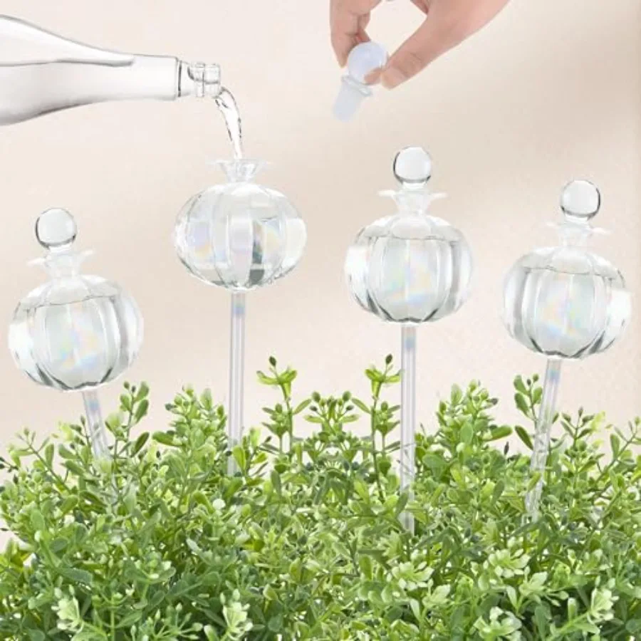 

Soilagua 10 унций, большие шары для полива кактусов с верхним наполнением, светящиеся переливающиеся стеклянные водные шары, устройство для медленного самополива