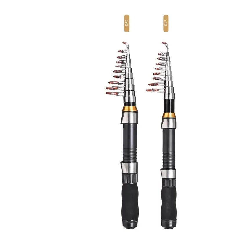 BRAVMAK 2.1/ 2.3 mTelescopic Fishing Rod Reel Combo Full Kit Carbon Fiber Rod Pole Spinning Reel Fishing Bag Case Pesca Gear Set view 5