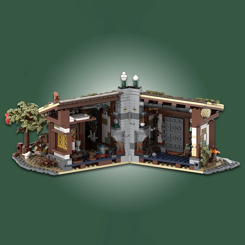 MOC medieval street scene building next door hut resident house camp model DIY assembly building blocks toy Christmas gift