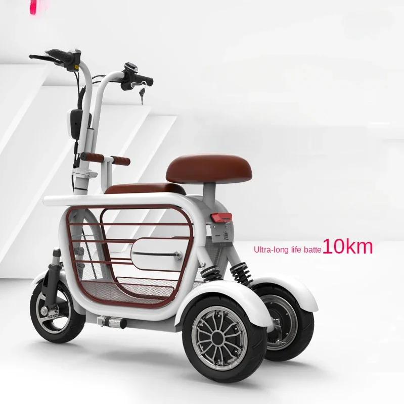 Pet bike, electric bike, convenient folding scooter, new three wheeled automatic rickshaw scooter