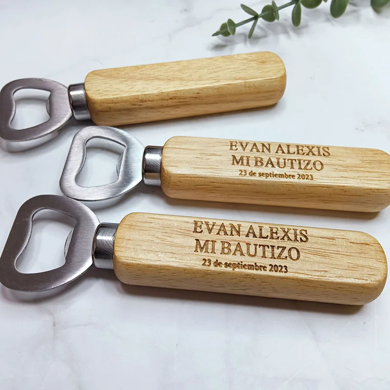 Custom Wooden Bottle Opener Gift Engraved Beer Bottle Opener Wedding Gift for Best man Wedding Favors For Guests Party Supplies