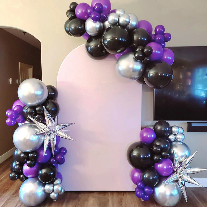 Aluminium Portable Wedding Background Stands, Movable Balloon Arch for Baby Showers, Birthday Parties, Photography Backgrounds