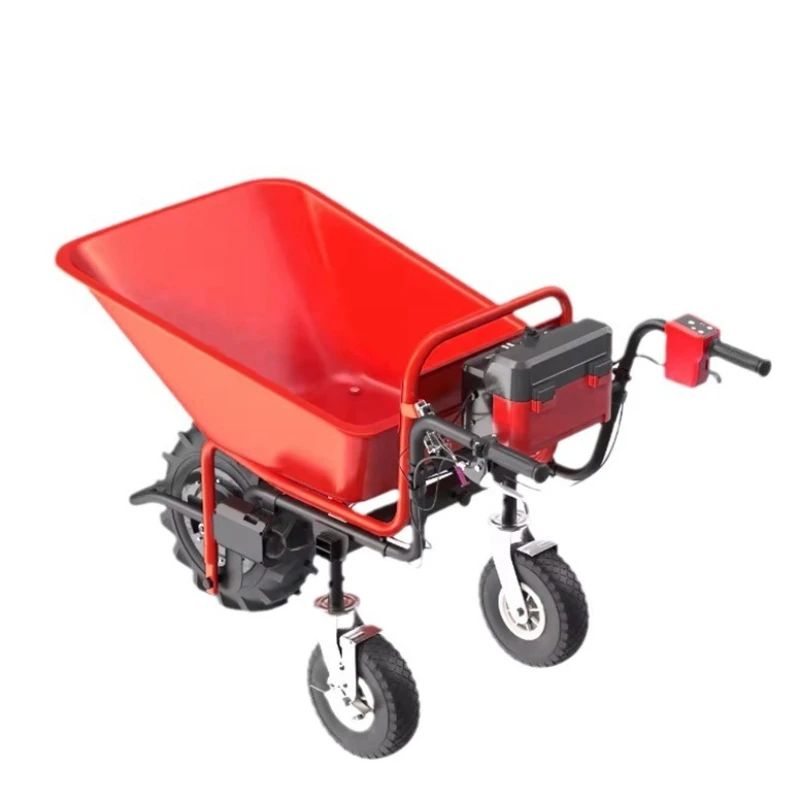 

Lithium battery four-wheel electric truck, stainless steel cargo transfer truck, trolley, agricultural belt wheel, lightweight