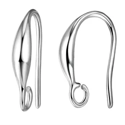 10pcs Simple 925 Sterling Silver Color Ear Hook For Women Diy Creative Earrings Jewelry Accessories Special Sale Wholesale