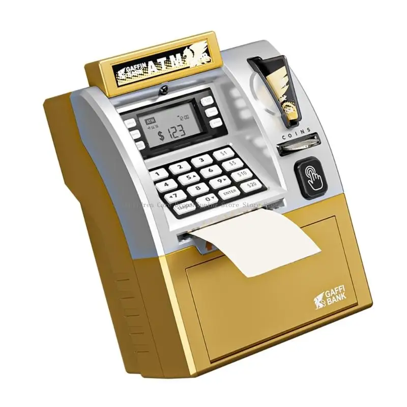 Educatieve geldbesparende container met kaarttoegang Ontwerp en geluidseffecten Geldbeheer Vroeg leren Financiën speelgoed