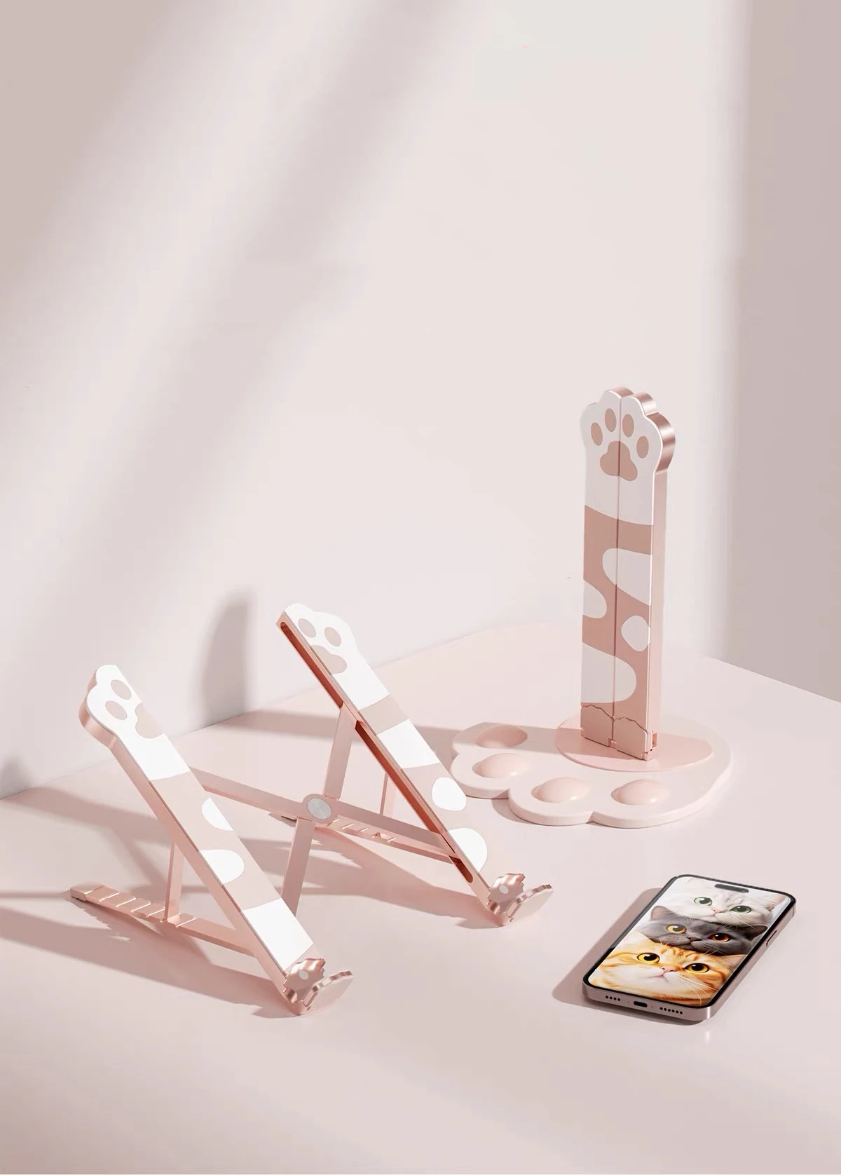 SayRose Laptop Stand, Foldable and Portable Adjustable Aluminum Desk Heightening and Heat Dissipation Bracket.