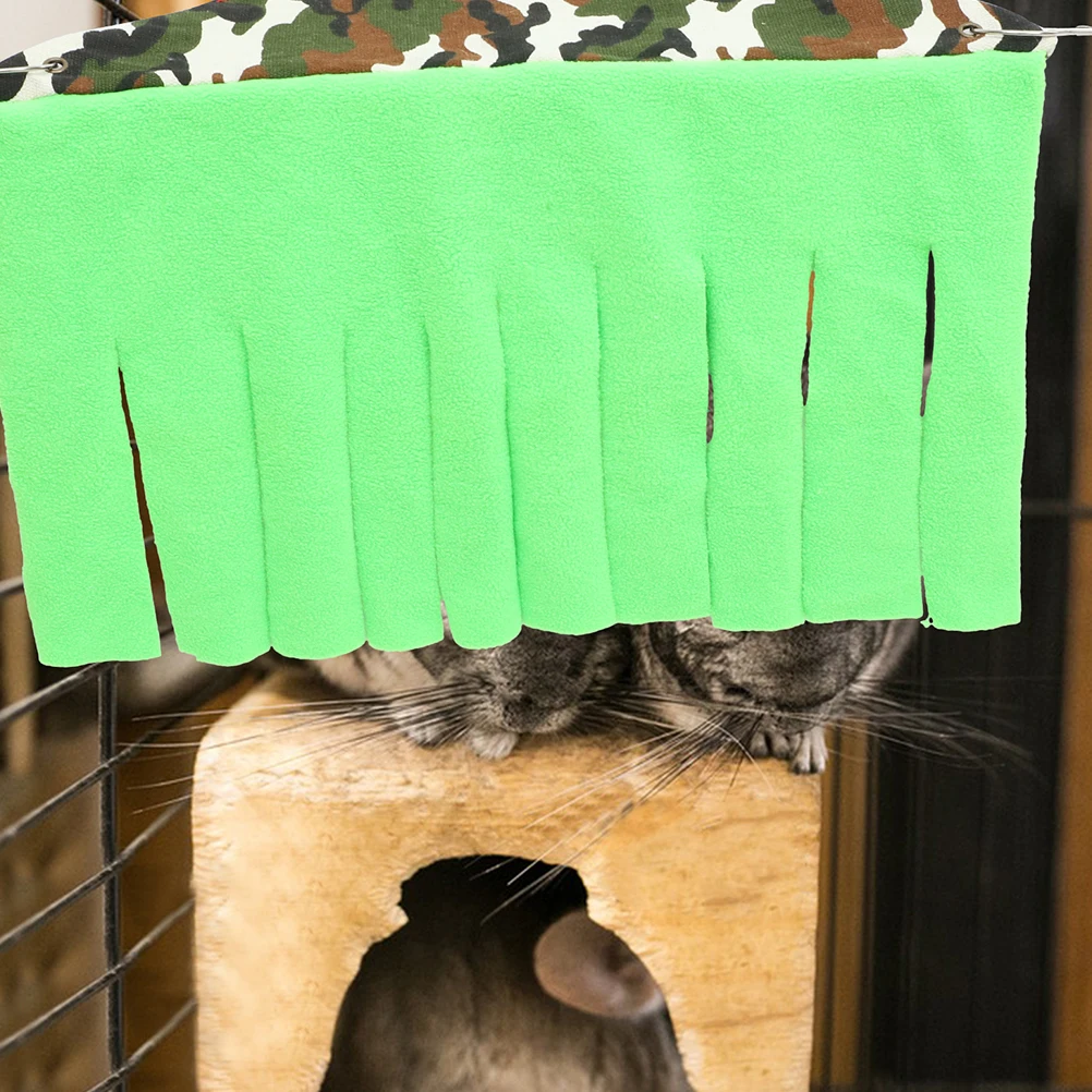 

2 Pcs Green Pet Cage Corner Hideout Guinea Pig Bunny Hamster Small Animal Accessories Breathable Comfortable Safe Play