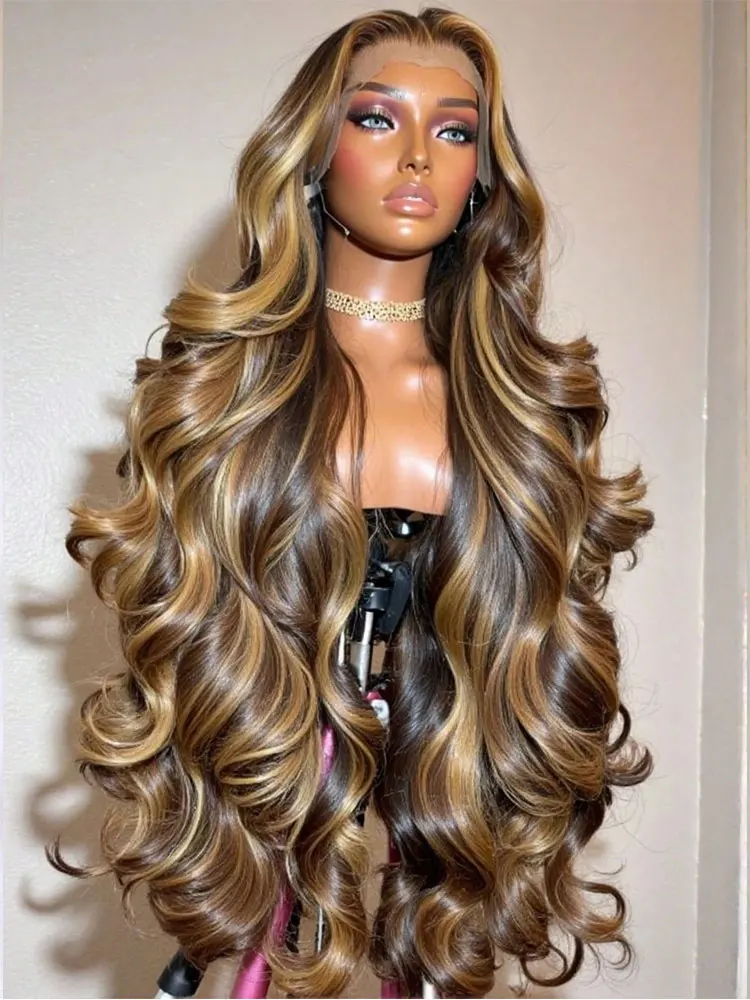 Body Wave 4/27 Honey Blonde 5x5 Guless Wig Humain Hair 13x4 HD Transparent Lace Front Wig human Hair For Women  250% Density