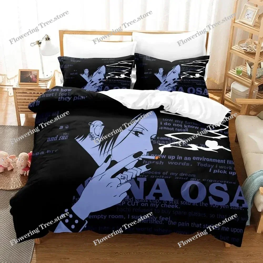 

Anime NANA Bedding Set Boys Girls Twin Queen Size Duvet Cover Pillowcase Bed Kids Adult Fashion Home Textileextile