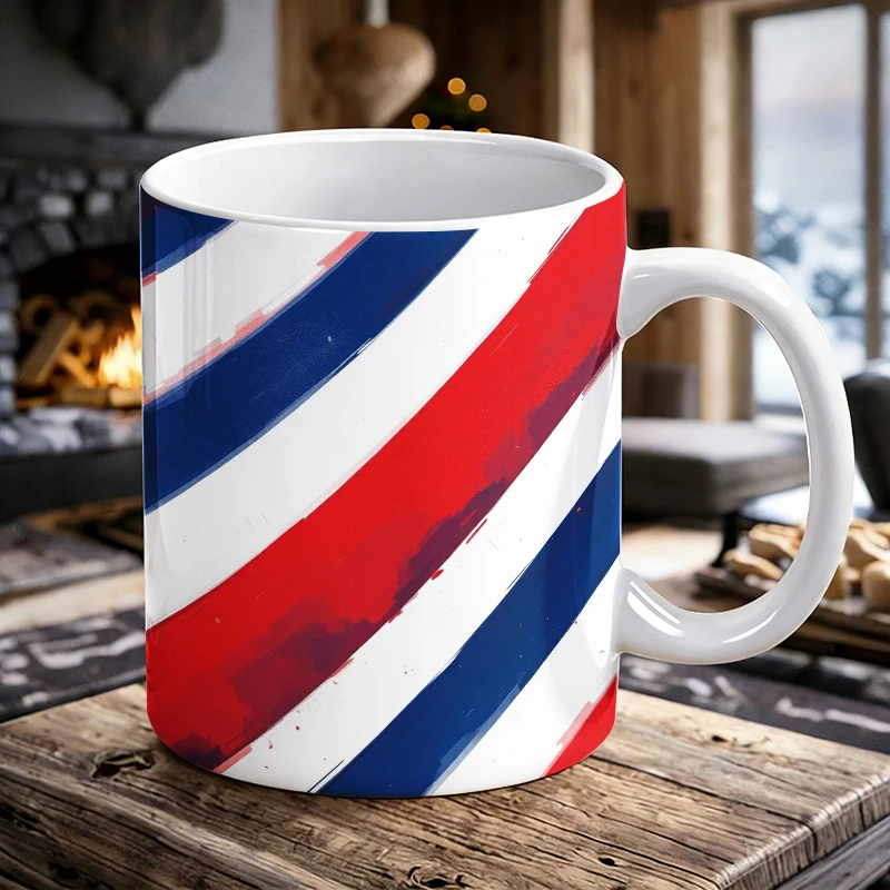 

American Flag Key Button Printed Pattern - Red， White， and Blue Mug with a bottle opener function of 2026 Major Football Event