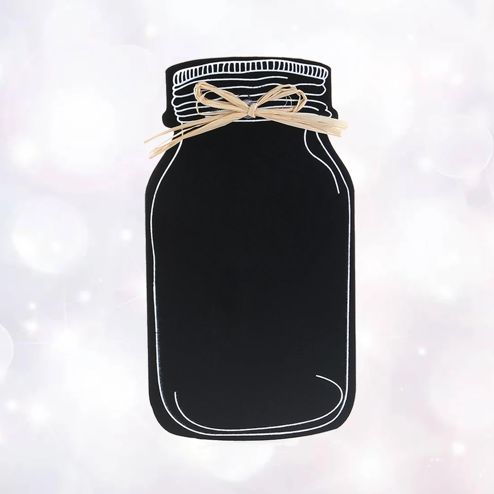 

2pcs Hanging Wishing Bottle Chalkboard Wooden Mini Message Board For Wedding Home Decoration Reminder Gift Tag Display