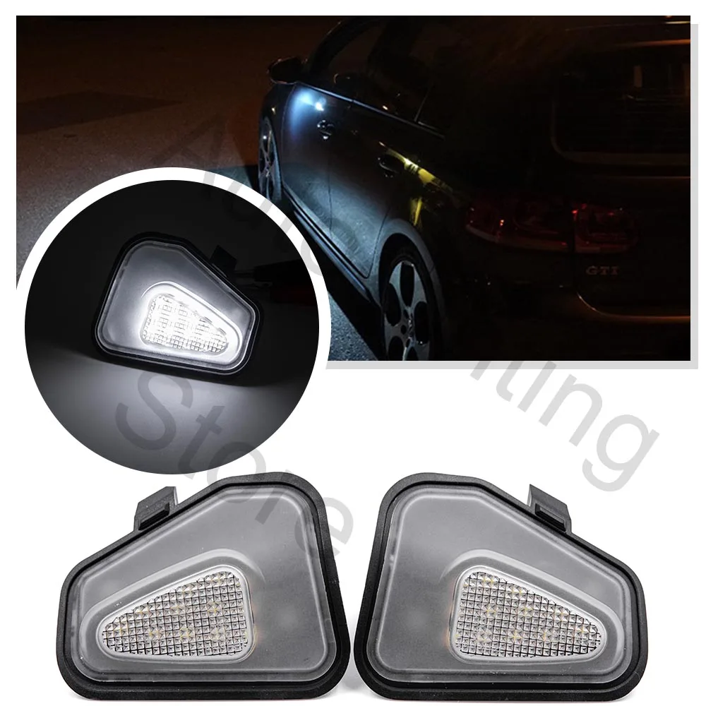 

LED Pathway Lights Puddle Light Under Rear view Side Mirror light For VW Passat B7 CC 2011-2015 EOS Scirocco Jetta MK6 2010-2018