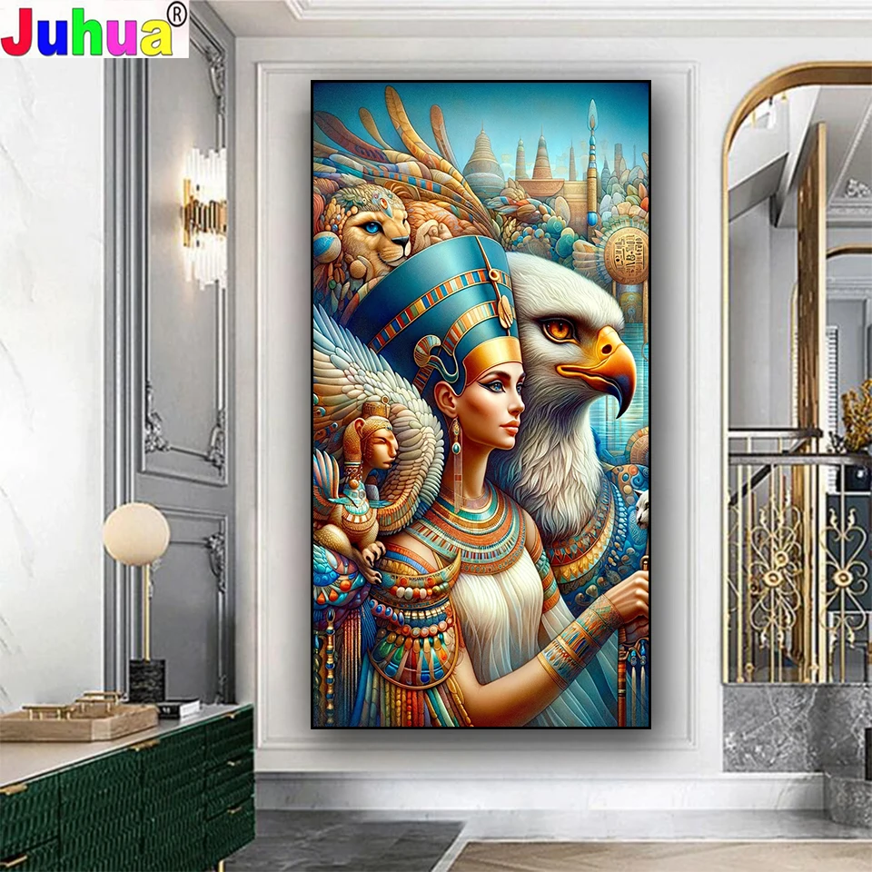 Horus Egyptian Gods Queen Diy Diamond Painting New 2024 Full Rhinestones Cross stitch Kit Diamond Mosaic Art For Home Decor