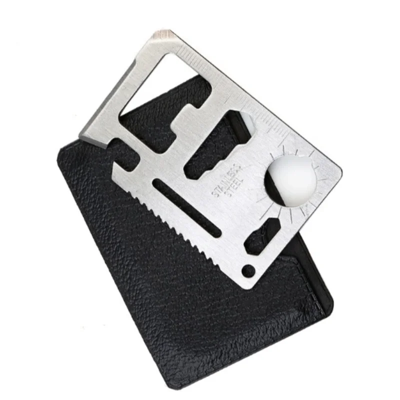 1Pc EDC Credit Card Knife Stainless Steel Multipurpose Beer Opener Outdoor Camping Hiking Survival Tool