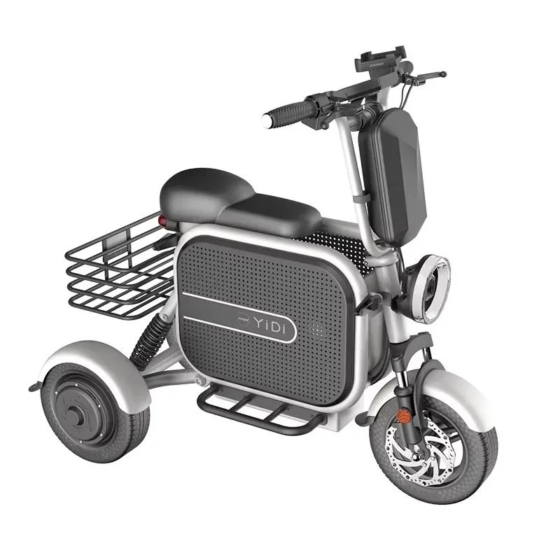 

Folding Electric Tricycle 48V 500W/1000W Pet Moped Three Wheel Electric Cargo Scooter