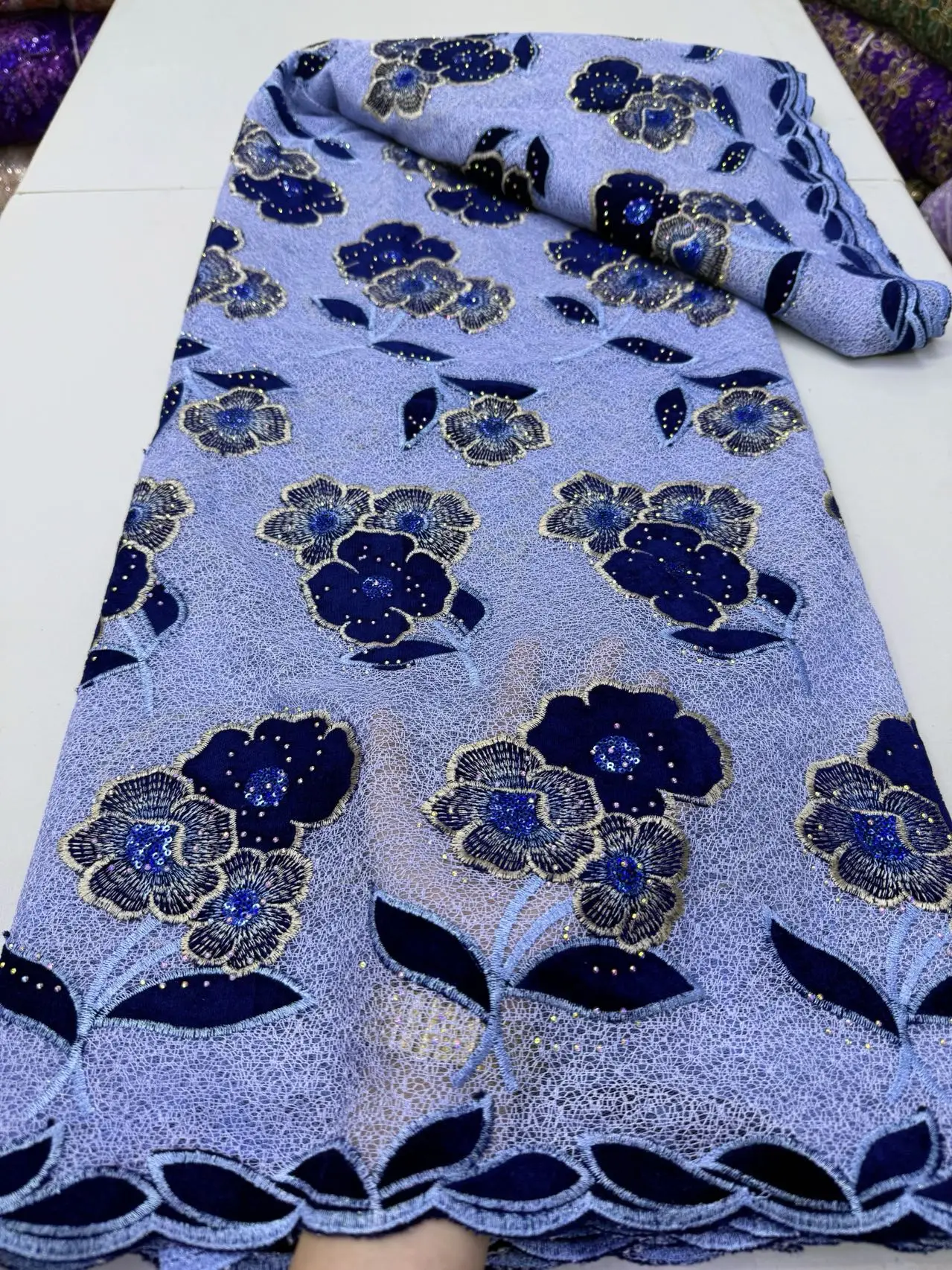 Africa Nigerian Beaded French Mesh Lace With Sequins High Quality 2025 Embroidery Lace Sequins Lace For Wedding Dresses Women