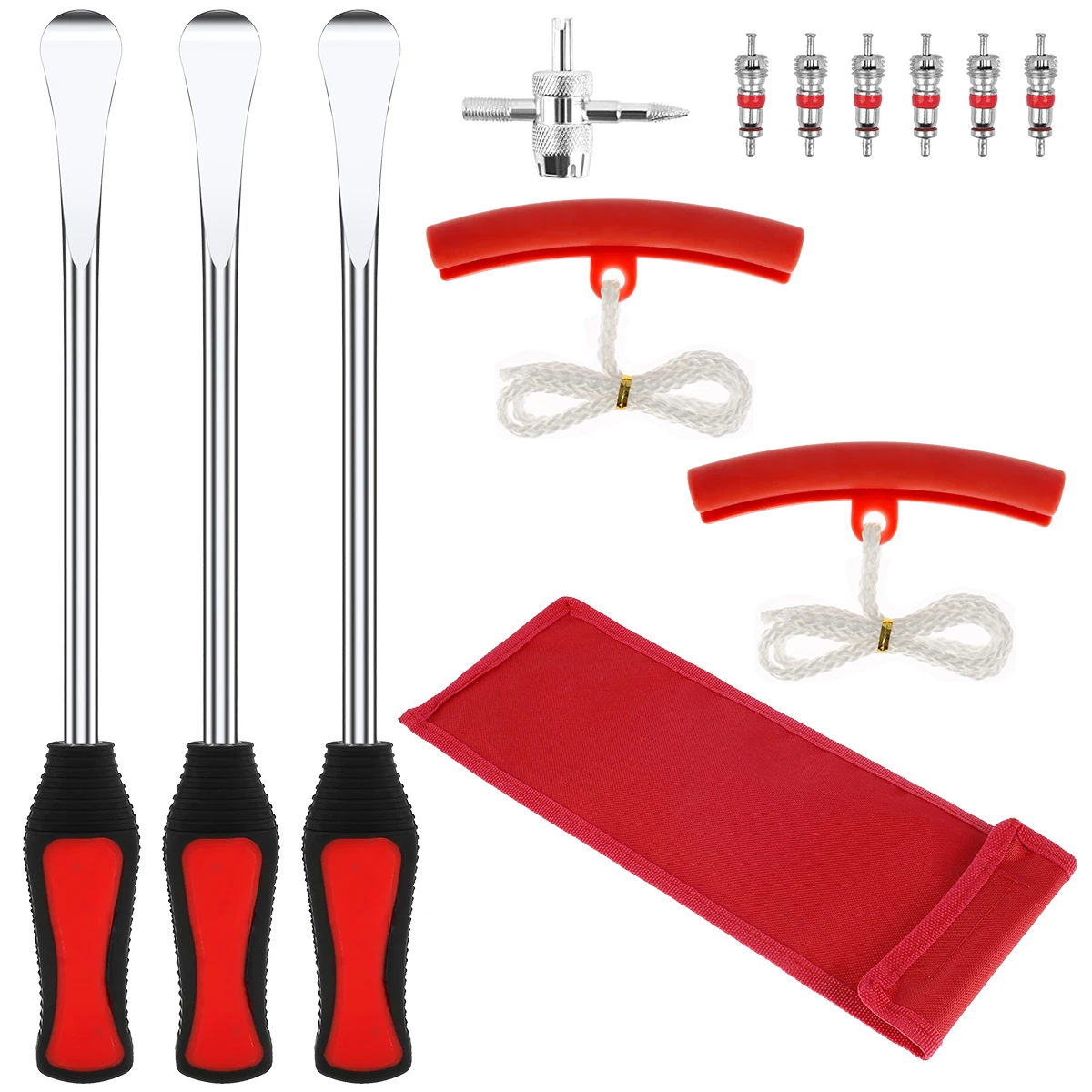 Outils de levier de changement de pneu réparation de pneu de moto Kit de pneu de cuillère automatique 30CM leviers de pneu de vélo cuillère protecteur de jante outil de réparation de pneu