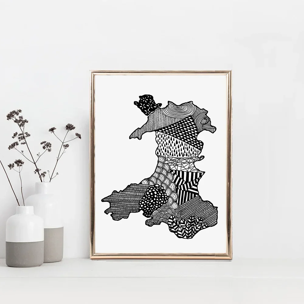 Minimalist Black White Chile Cities Maps Australia Portugal Modern Posters Prints Canvas Painting Picture Living Room Home Decor
