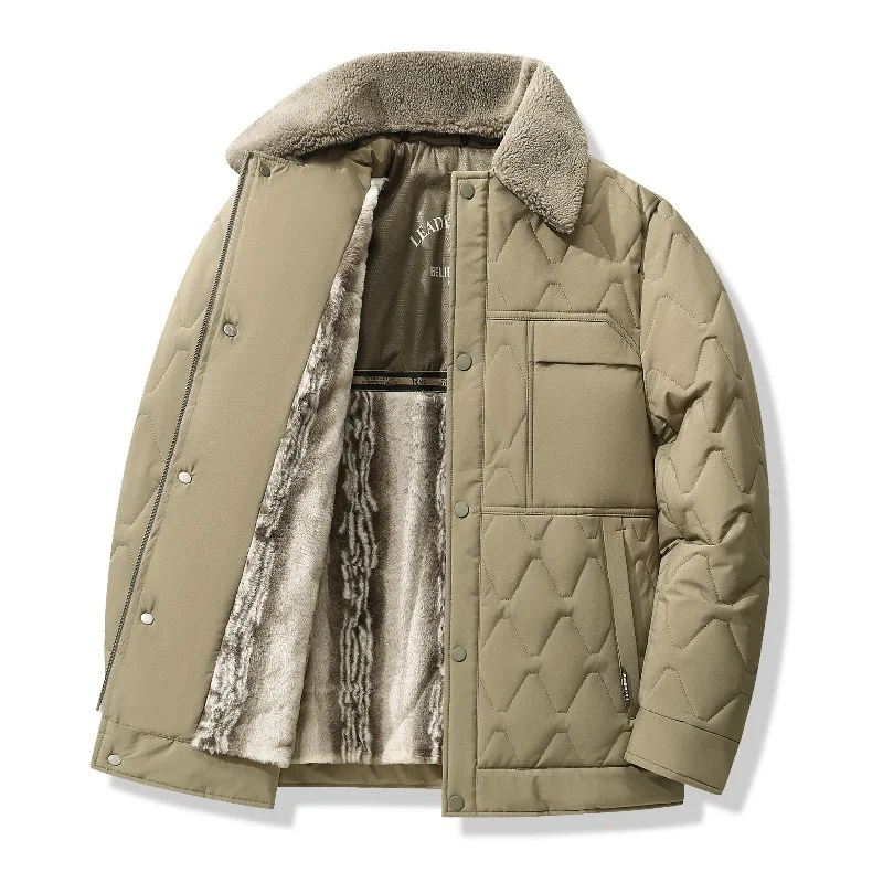 

Зимние мужские парки с отложным воротником, уличные повседневные универсальные мужские хлопковые куртки, модная утепленная теплая верхняя одежда, качественная одежда с капюшоном