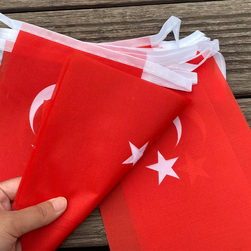 Xvggdg 20pcs/Set Turkey Bunting Flags Pennant String Banner Buntings Festival Party Holiday
