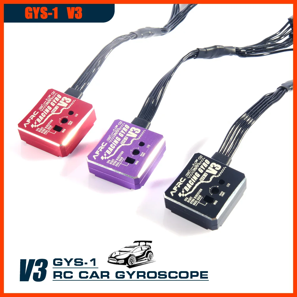 AFRC GYS-1 V3 Racing Gyro CNC Metal Case Stabilizer Dual Gain modes for RC Competition Drifting Cars and Boats