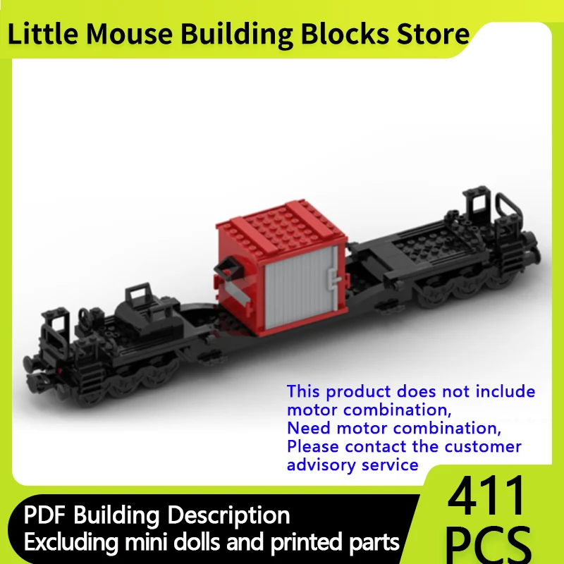 

City Car Model MOC Building Bricks Railway Model 06 Freight Train Modular Technology Gifts Holiday Assemble Children Toys Suit