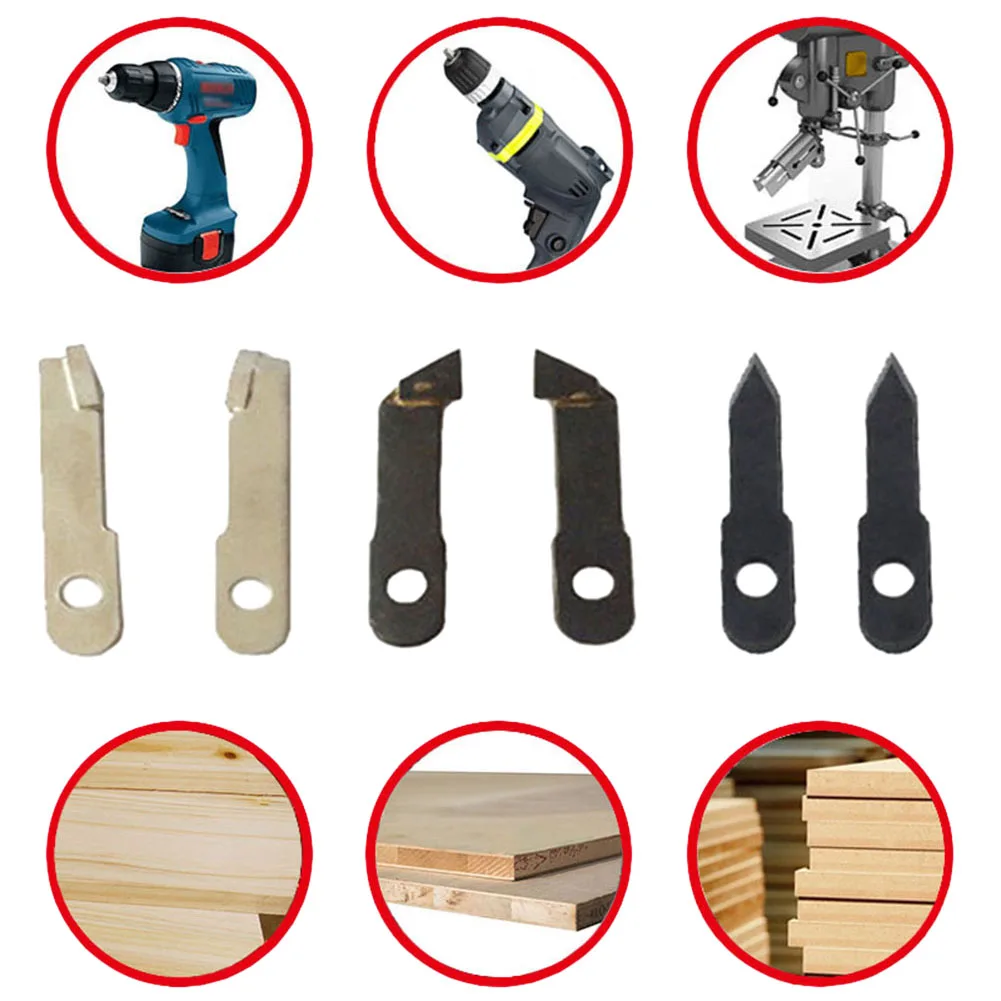 Efficient Woodworking Drill Bit  1Pair Adjustable 30mm 40mm Silver Alloy Blade  Precise Hole Cutting for Wood Circle