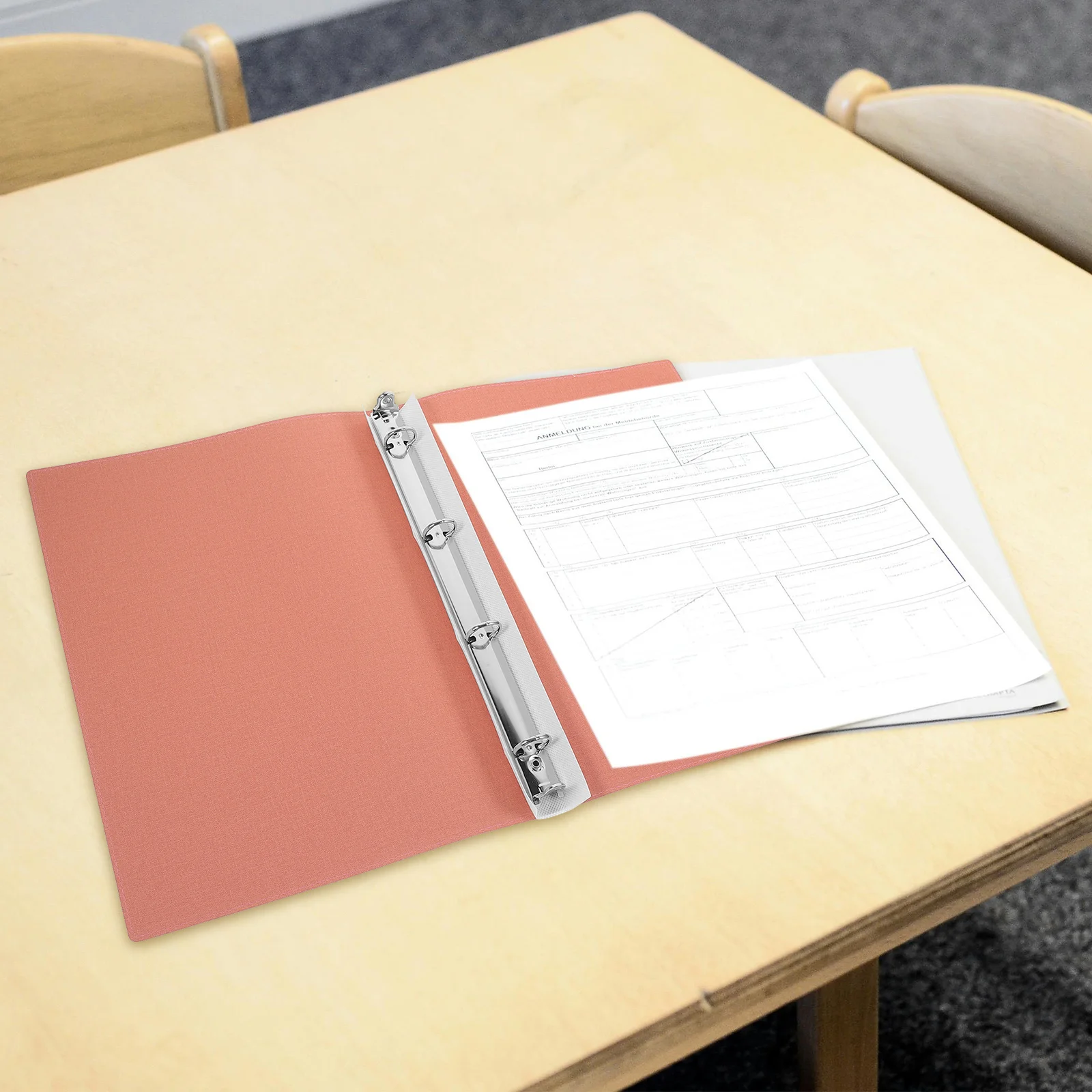 

1pc Loose Leaf Binder Cover Pu Lightweight Portable Notebook Shell For School Office Aesthetic Document Organizer Sturdy Binder