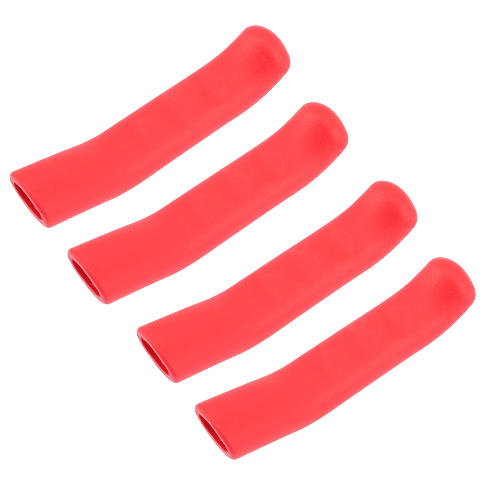 

4 Pcs Bike Brake Lever Covers Red Silicone Protective Sleeves for Mountain Road Folding Bikes Anti Skid Waterproof