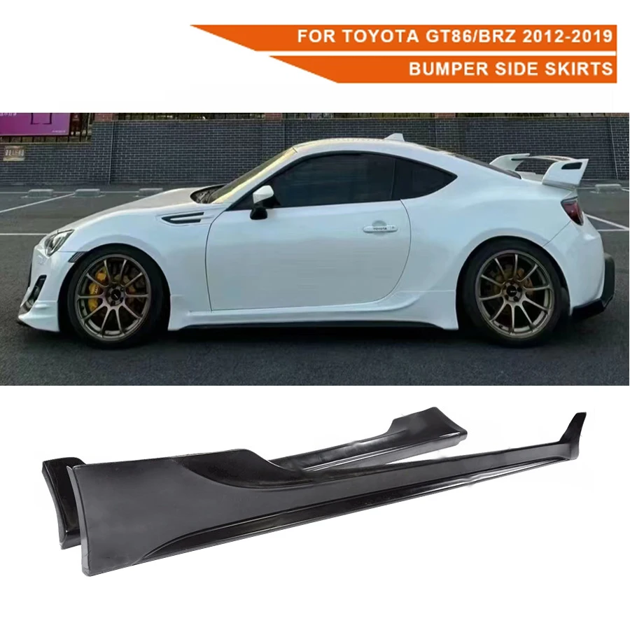 For Toyota GT86 BRZ ZN6 ZC6 ZD6 2012-2019 Car Side Skirts Splitters Flaps Apron Parts Carbon Fiber Upgrade Body kit