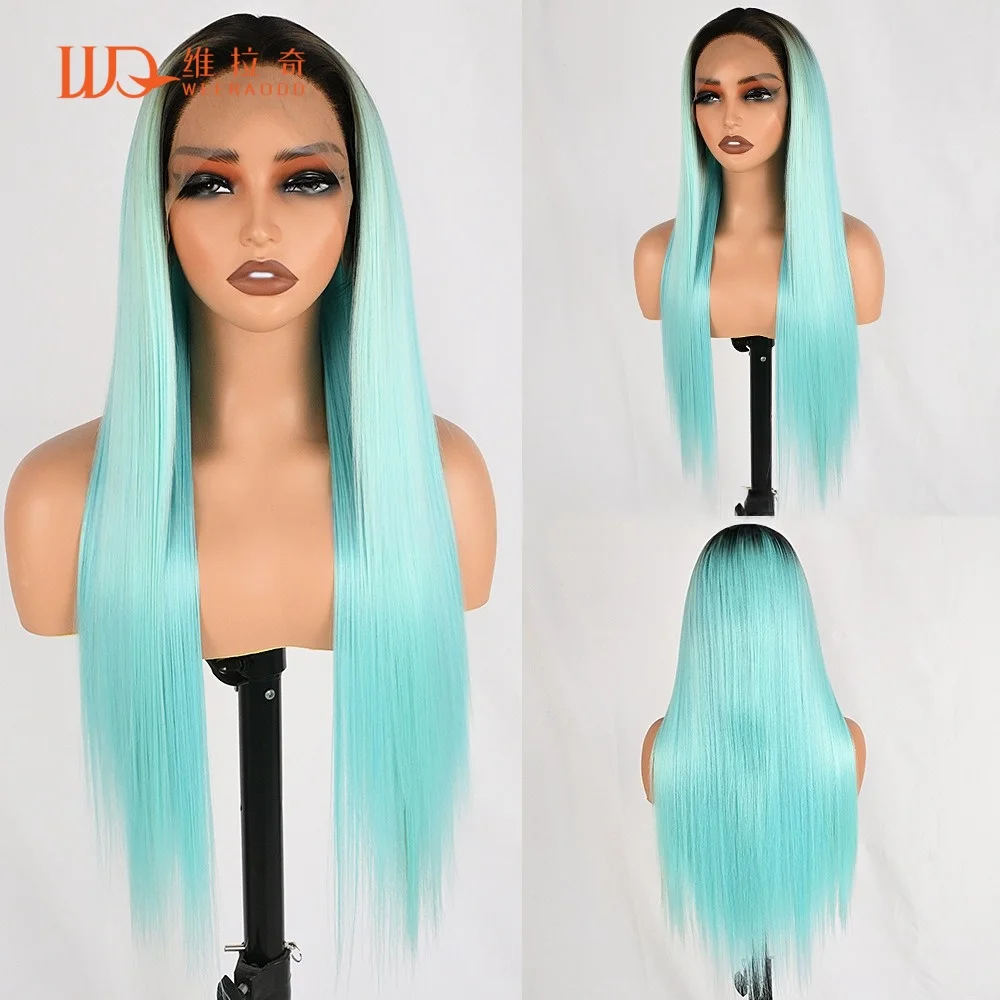peluca-de-encaje-frontal-de-28-pulgadas-color-marron-oscuro-degradado-a-azul-13x4-sin-pegamento-dos-tonos-resistente-al-calor-sintetica-para-cosplay
