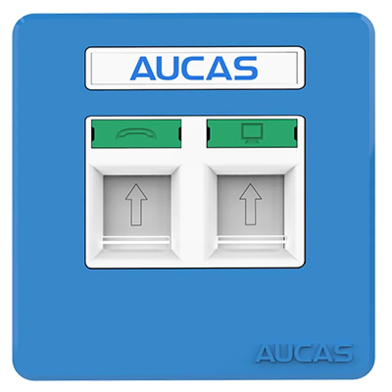 AUCAS Network Face Plate 1 2 Ports Wall Mount Faceplate for Rj45 Rj11 Keystone Jack Ethernet Cable Outlet Connection