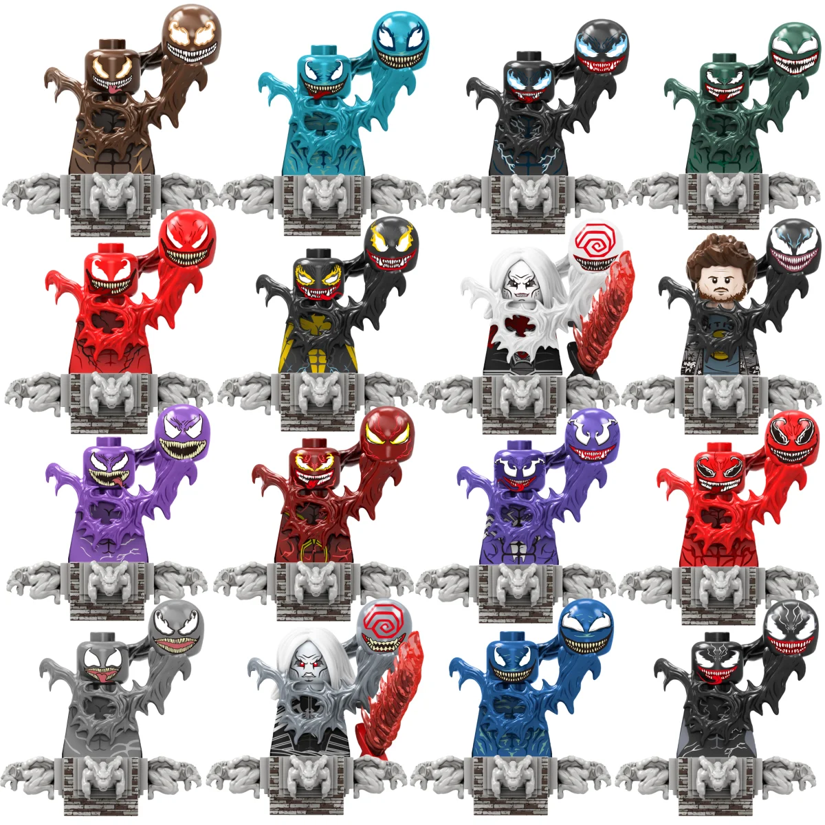 

Blind Box Mini Building Blocks TV6210 Figures Big Goblin Spiderman Iron Man Venom Captain Hawk Deadpool Armor Christmas Gift Toy