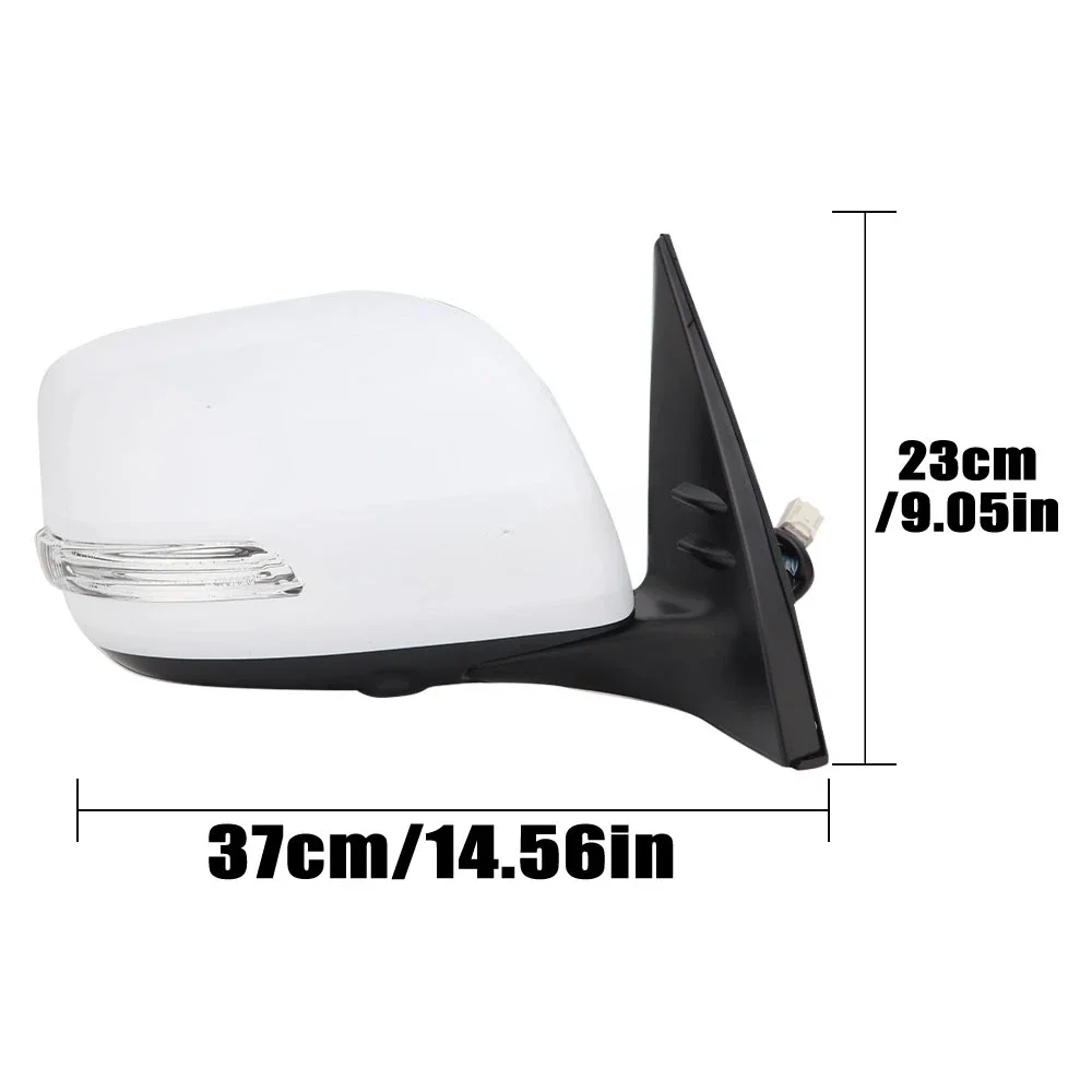 White Primer Assembly Back Door Mirror Car Rear View Rearview Mirror For Prado 150 2013-2022