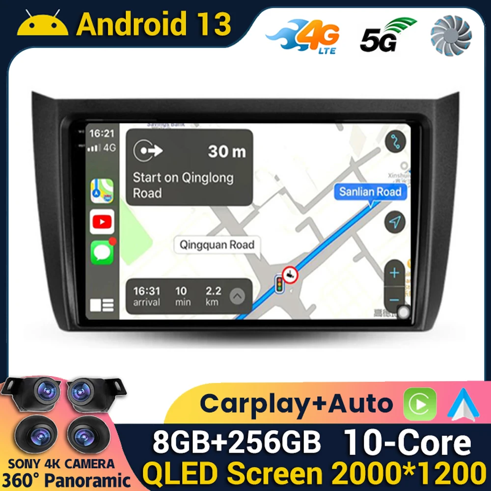 

Android 13 Wireless Carplay&Auto For Lifan 620EV 650EV 2015 - 2019 Car Radio Multimedia Player Navigation Stereo GPS WIFI+4G DSP