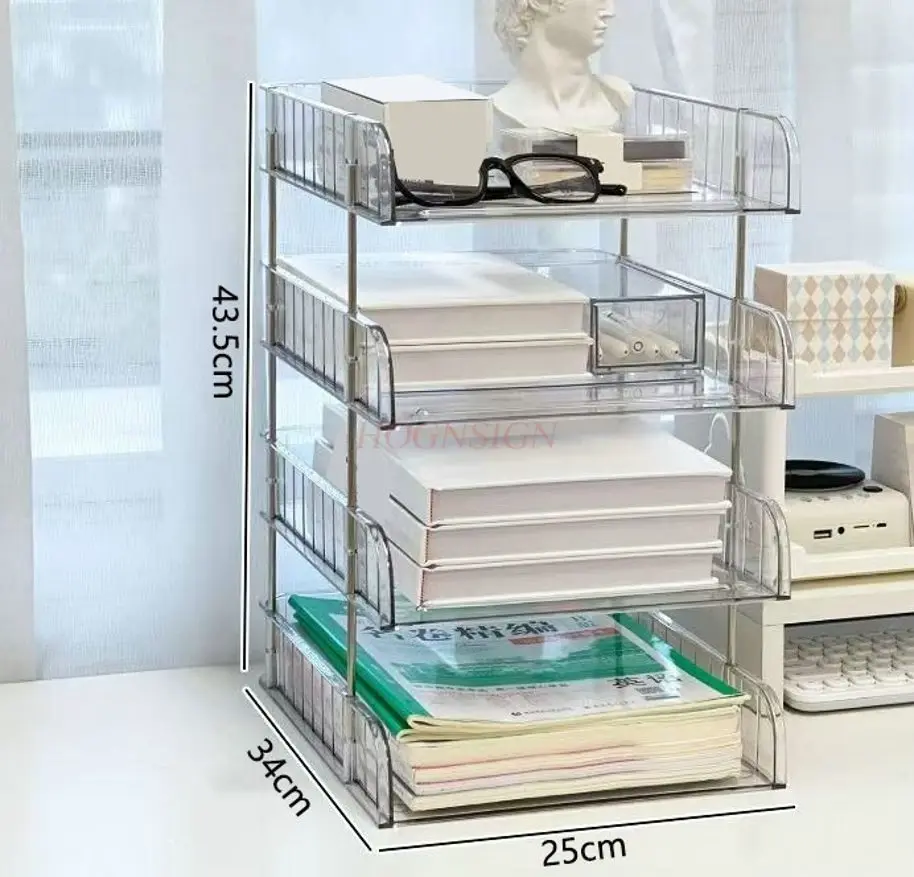 

1pcs Bookshelf, desktop, desk, storage rack, storage box, book organizing rack, artifact file, student learning desk