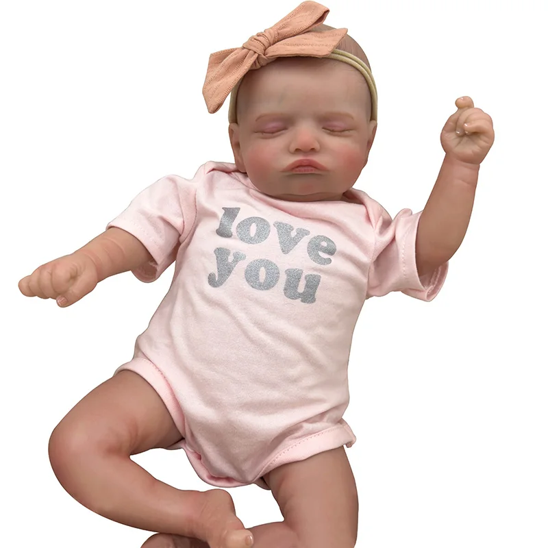 45CM Newborn Baby Doll Rosalie Hand Paint with Genesis High Quality 3D skin Tone