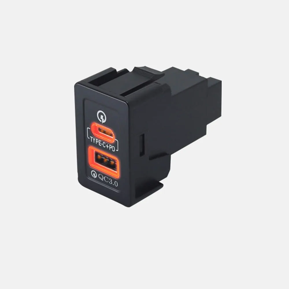 لسوزوكي SX4 سويفت فيتارا إسكودو الضوء الأحمر سيارة شاحن سريع TYPE-C PD واجهة USB المقبس