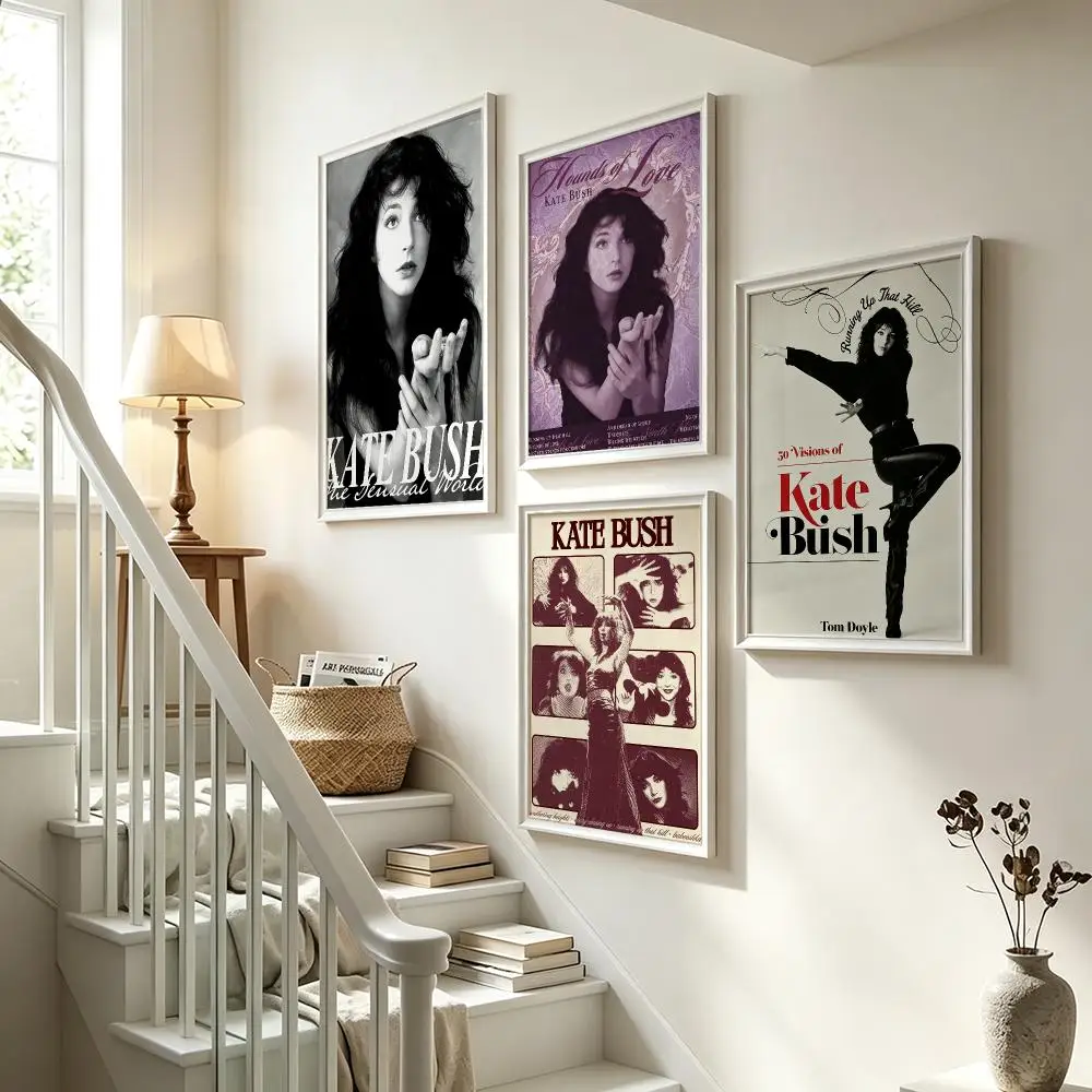 music Kate Bush Poster Poster HD Waterproof Self-adhesive Art Print Wall Decor for Bedroom Living Room Gift