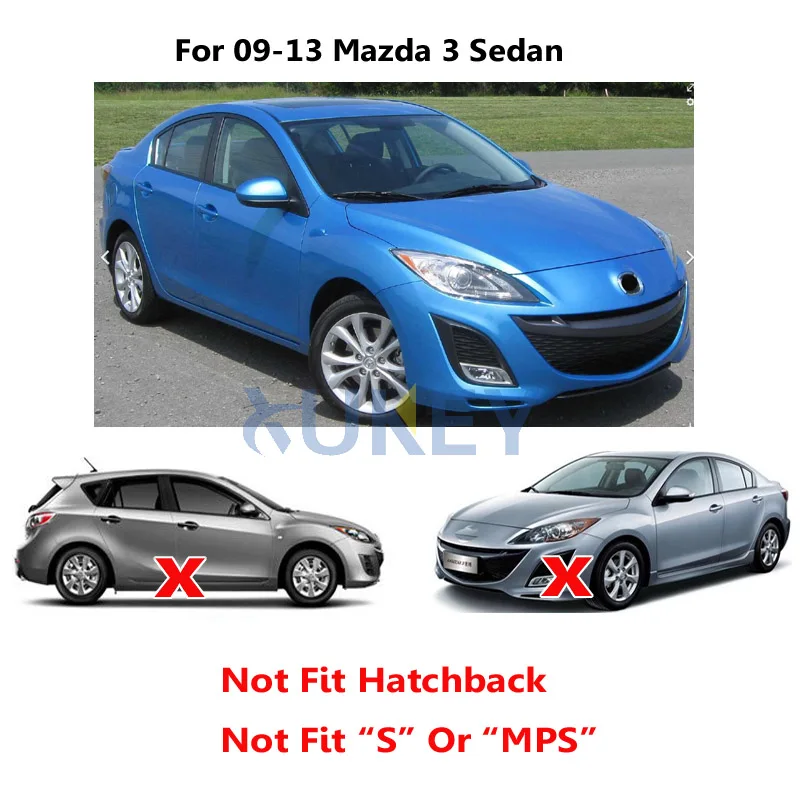 Set Molded Car Mud Flaps For Mazda 3 (BL) Axela Sedan 2009-2013 Mudflaps Splash Guards Mud Flap Mudguards Fender 2010 2011 2012
