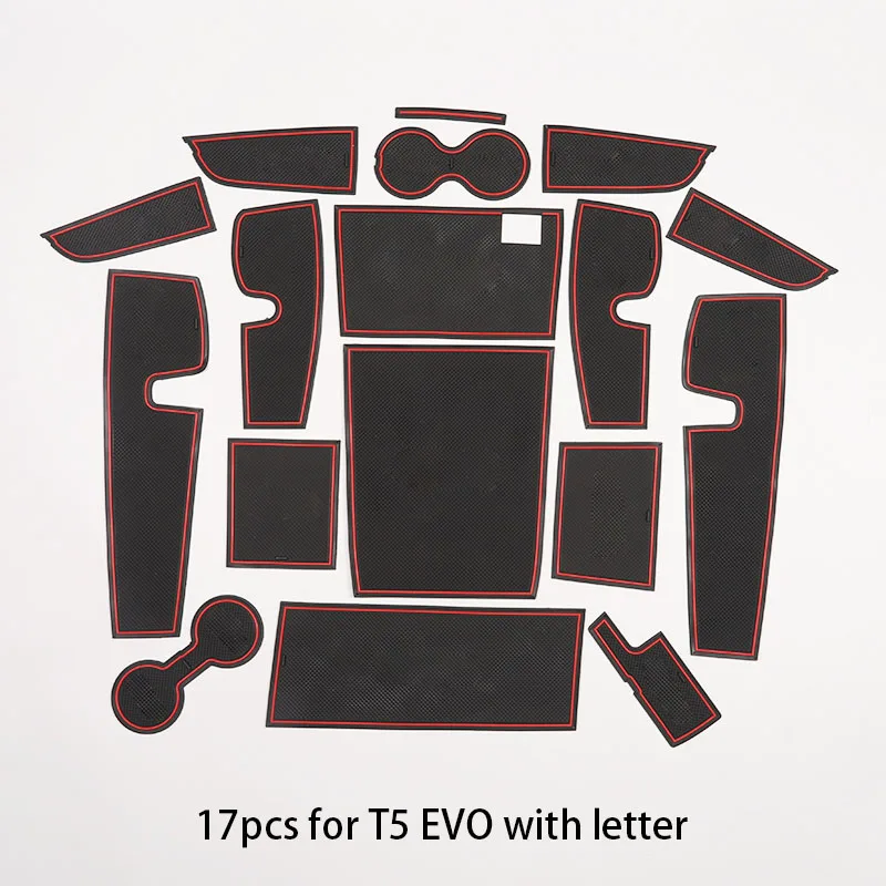 16pcs for DMF FORTHING T5 EVO 2021-2022 Gate Cup Pad Storage Mat Non-slip Slot Gasket T5evo