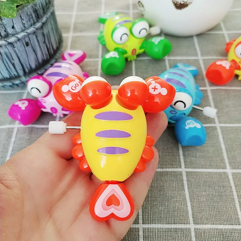 ของเล่นลานนาฬิกาใหม่การ์ตูนเด็กม้วนน่ารักสร้างสรรค์กุ้งมังกรสิ่งมีชีวิตในทะเล kado Bayi สัตว์ขนาดเล็ก